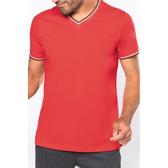 Kariban | Men's pique knit t-shirt with v-neck Kariban | Men's pique knit t-shirt with v-neck